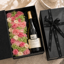 Load image into Gallery viewer, Blush Rose Flowers & Liquor Gift Box