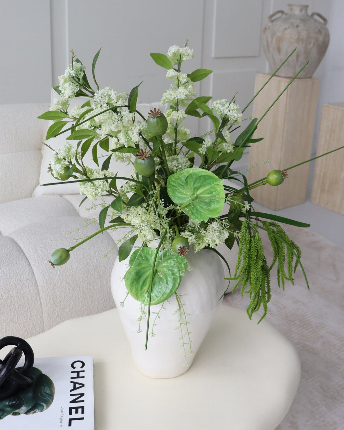 Faux Green Floral Design