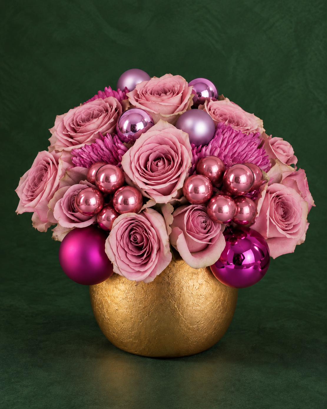 Amethyst Christmas Rose Arrangement