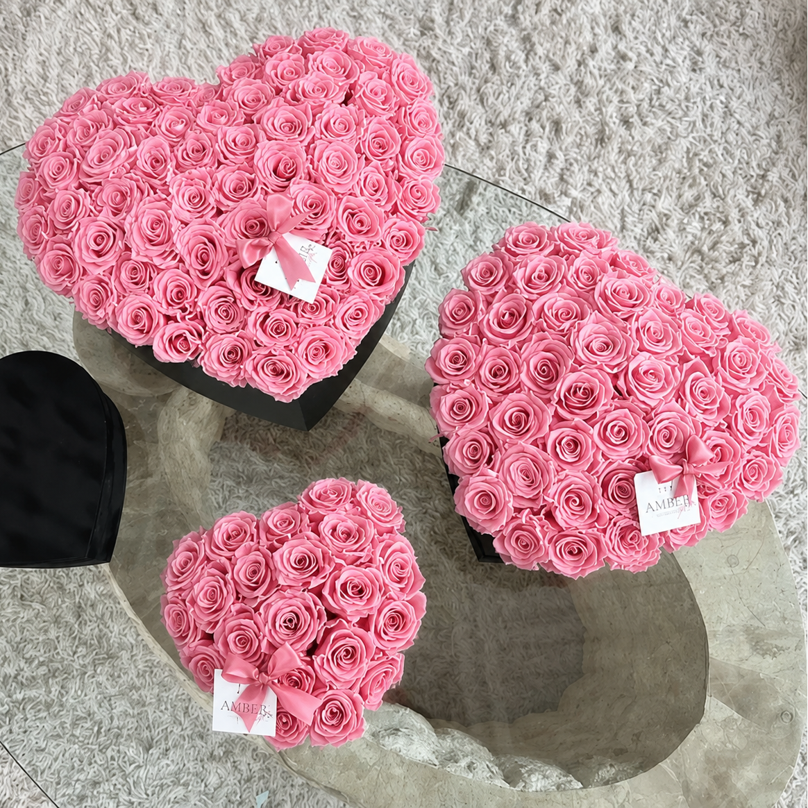Pink Eternal Rose Heart Box