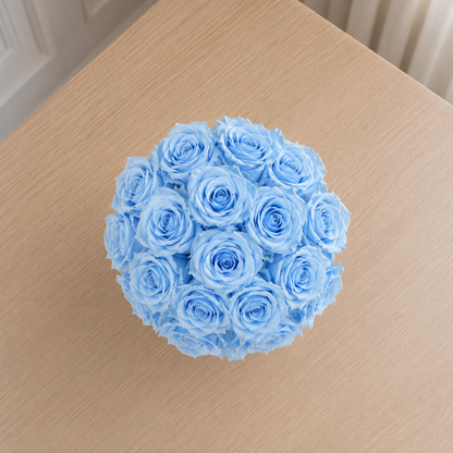 Baby Blue Eternal Rose Arrangement