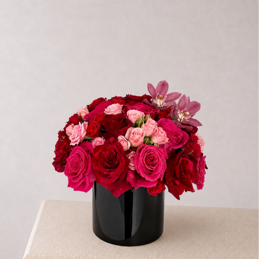 Red & Pink Rose Arrangement