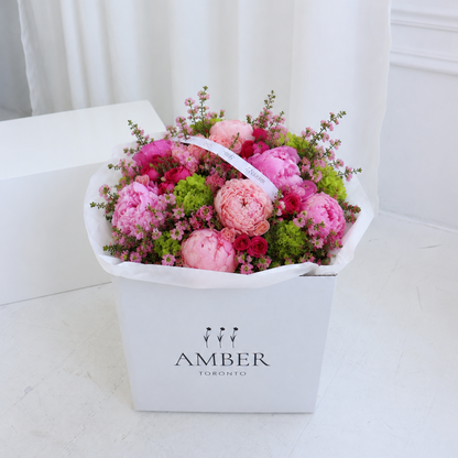 Vibrant Pink Garden Flower Bouquet