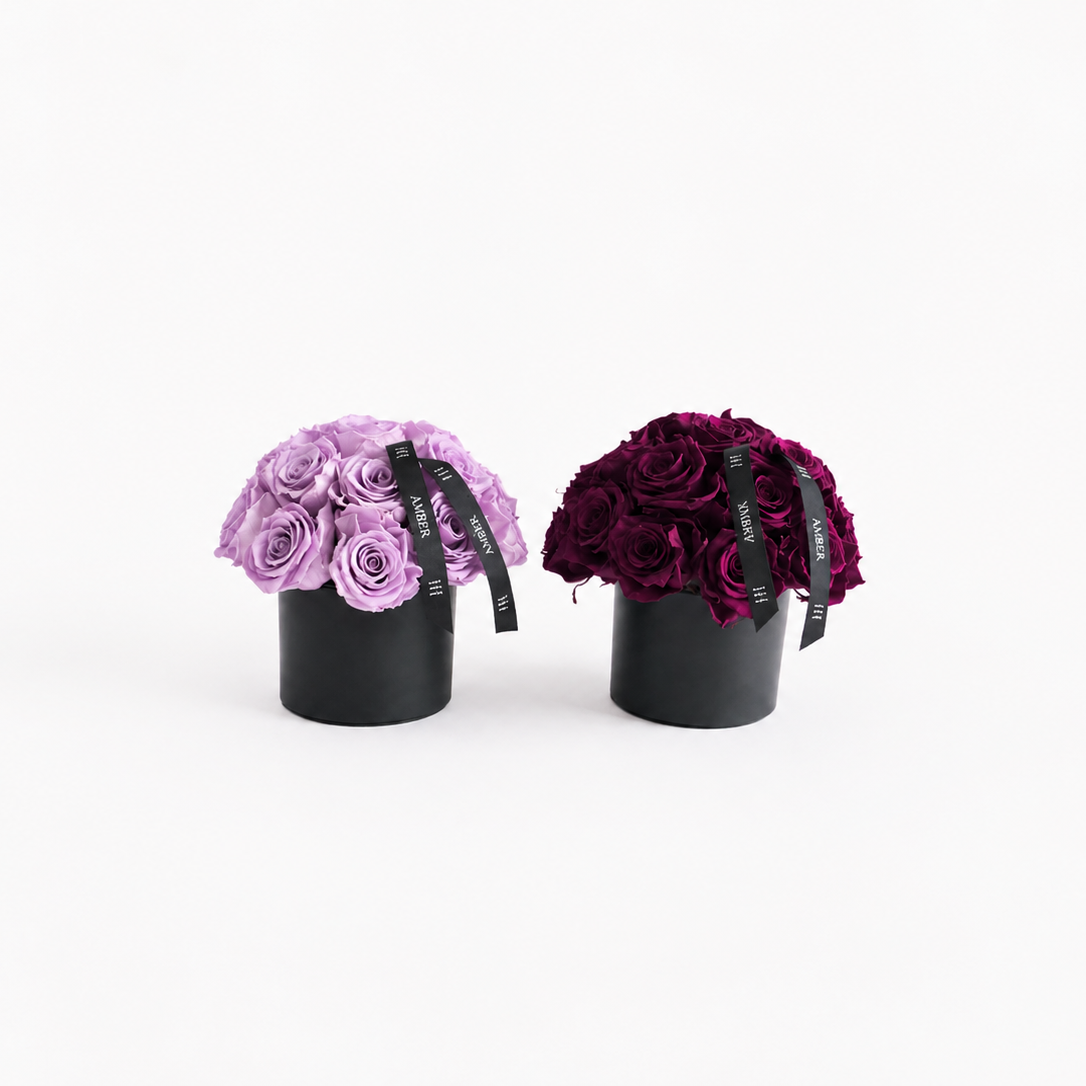 Eternal Rose Arrangement – Purple Edit