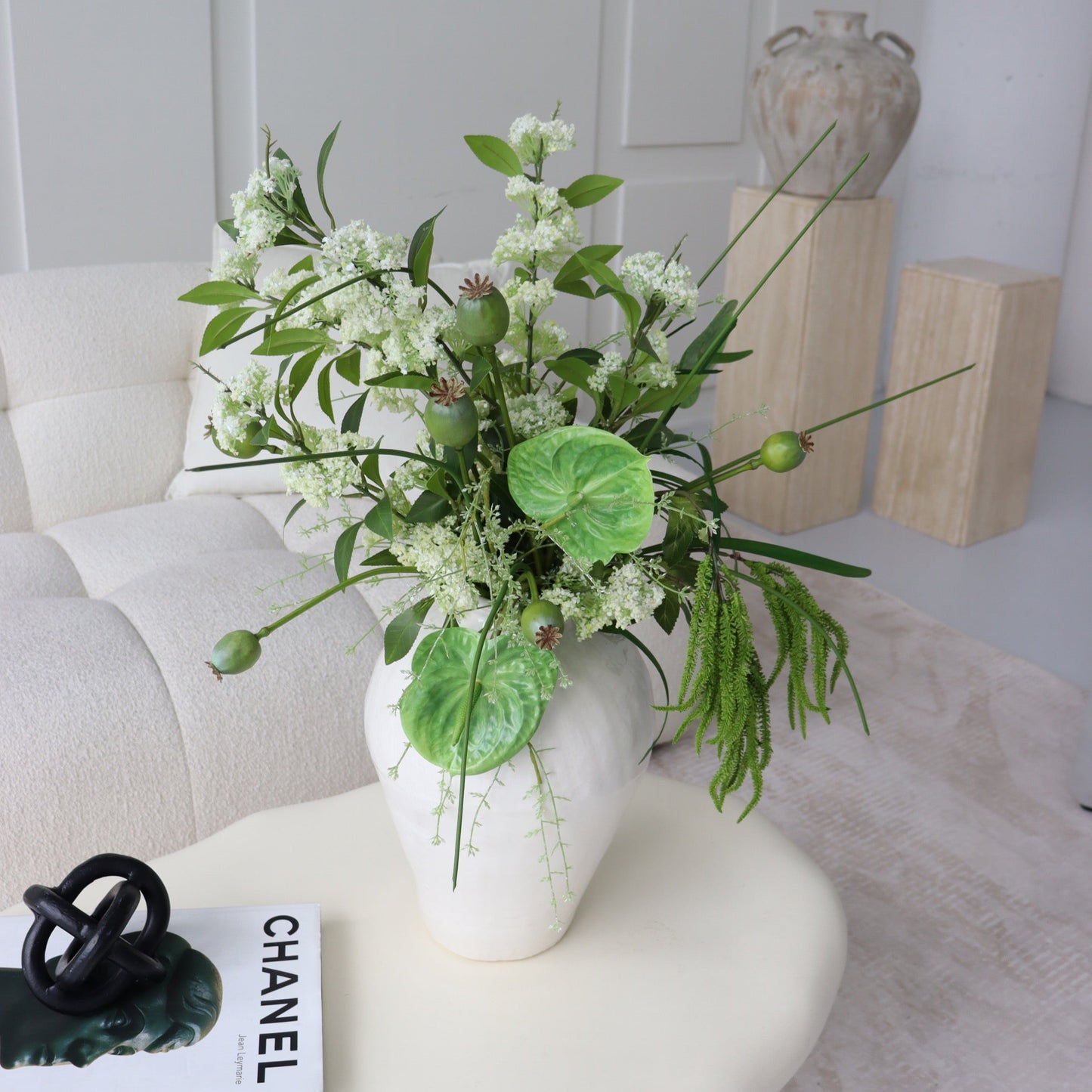 Faux Green Floral Design
