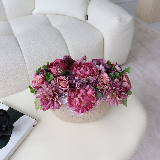 Faux Purple Bloom Arrangement
