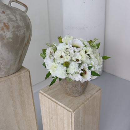 White Faux Flower Arrangement