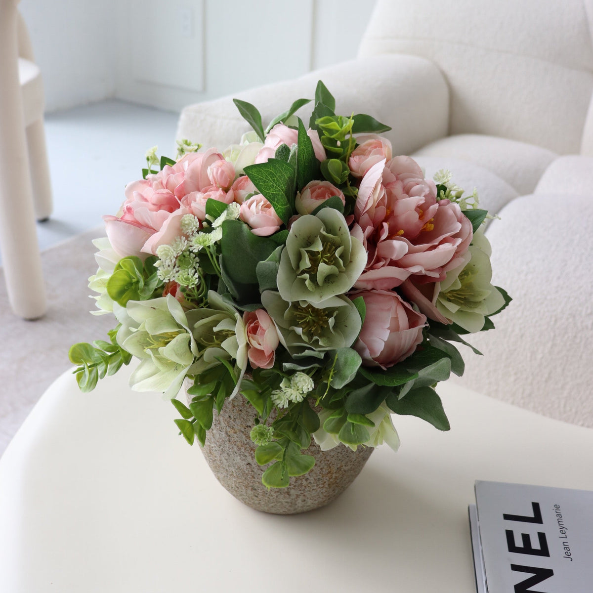 Faux Blush Pink Flower Arrangement