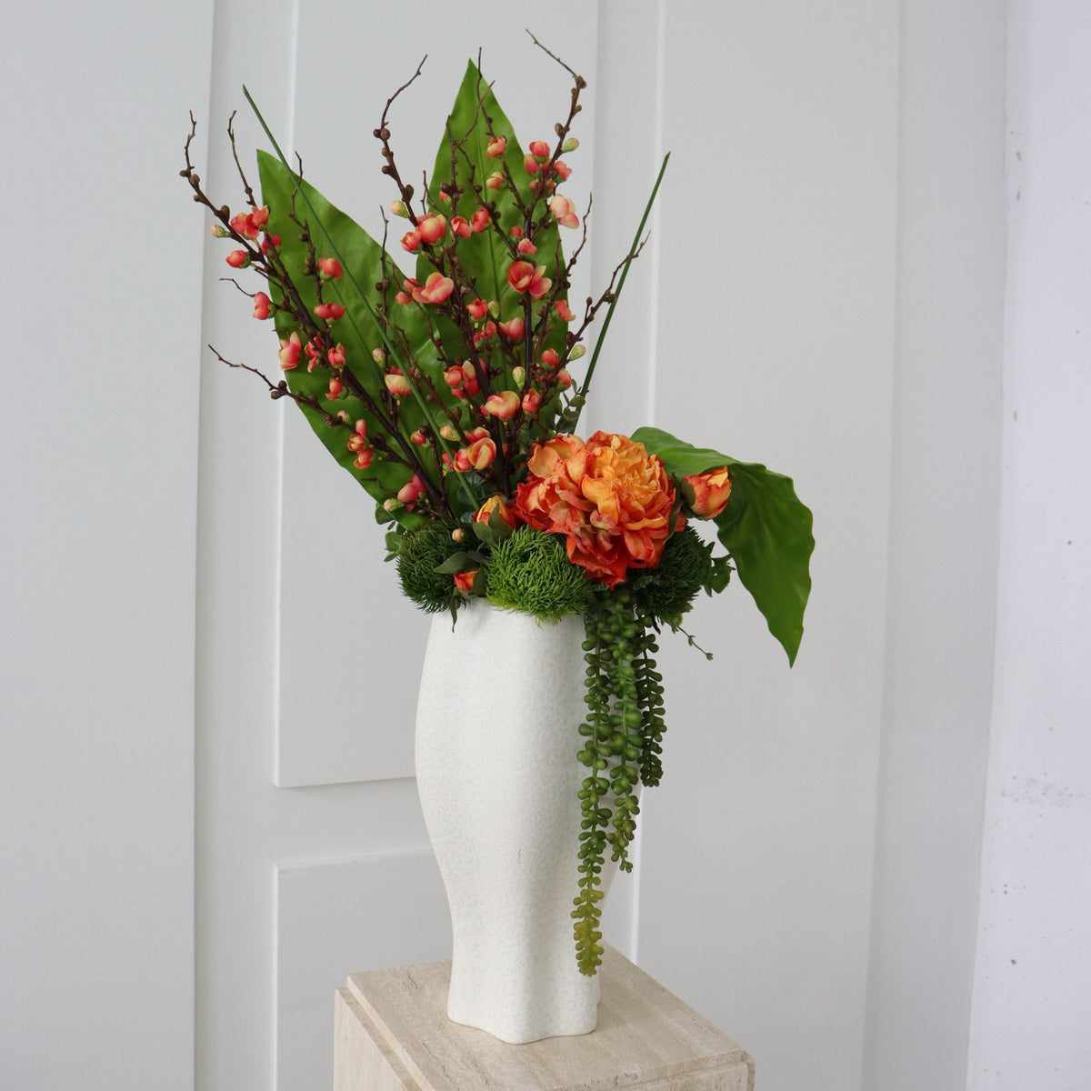 Orange Faux Flower Arrangement