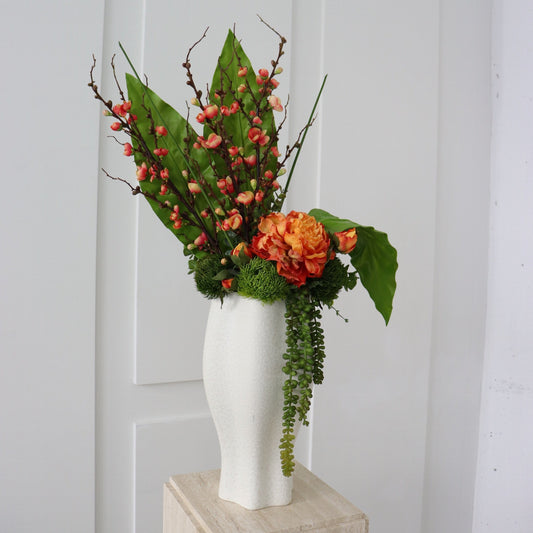 Orange Faux Flower Arrangement