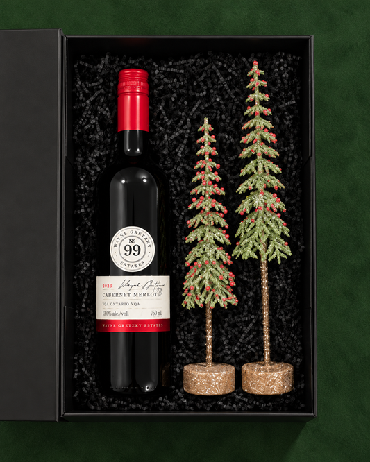 Wine & Festive Christmas Trees Gift Box