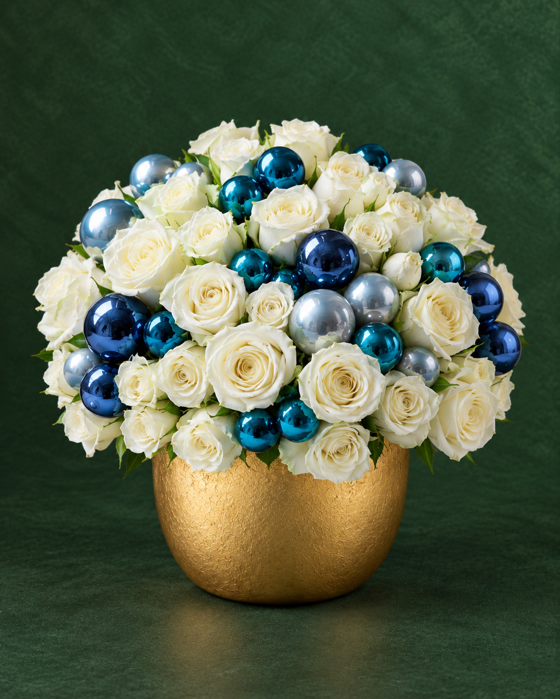 Winter Blue Christmas Rose Arrangement