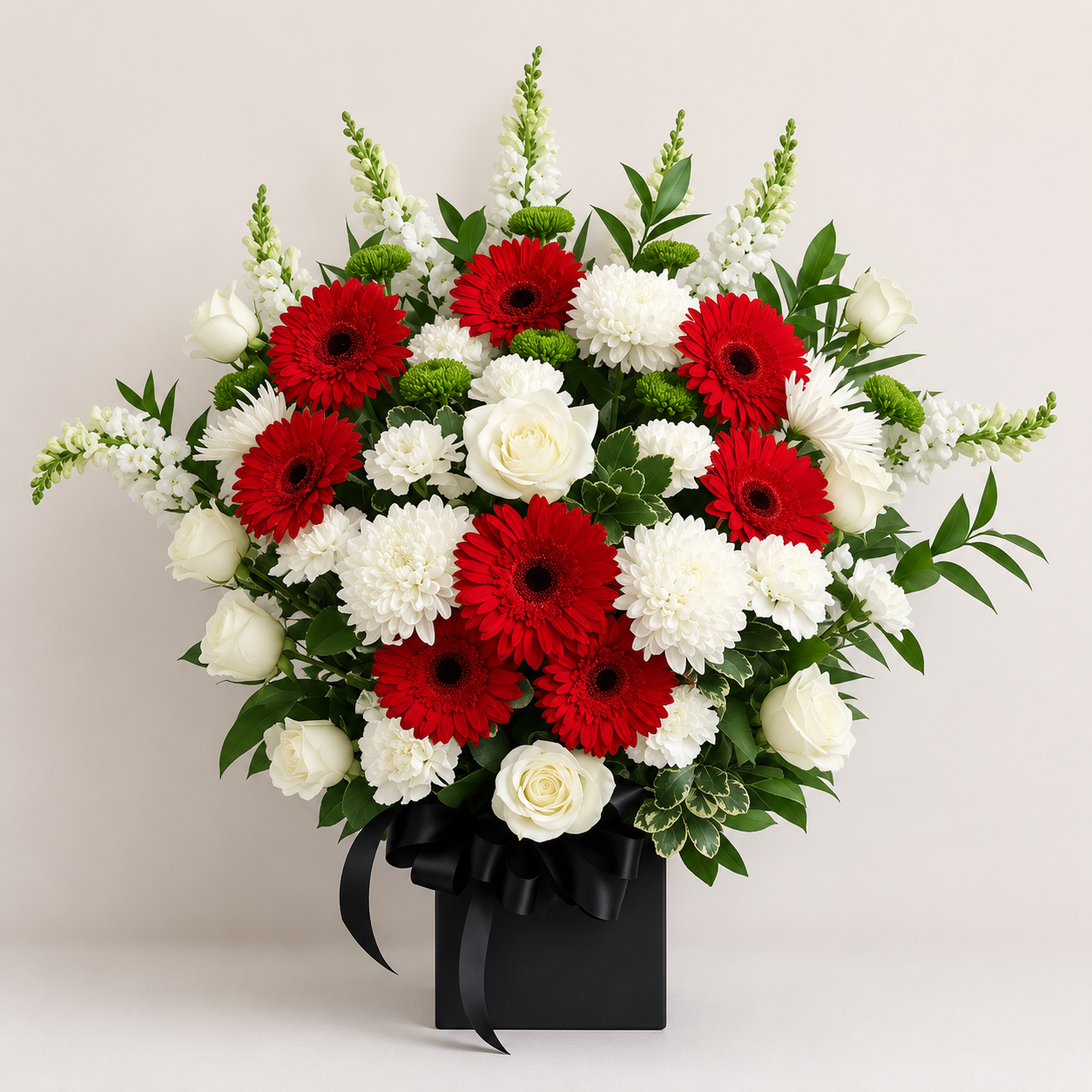Red & White Sympathy Arrangement