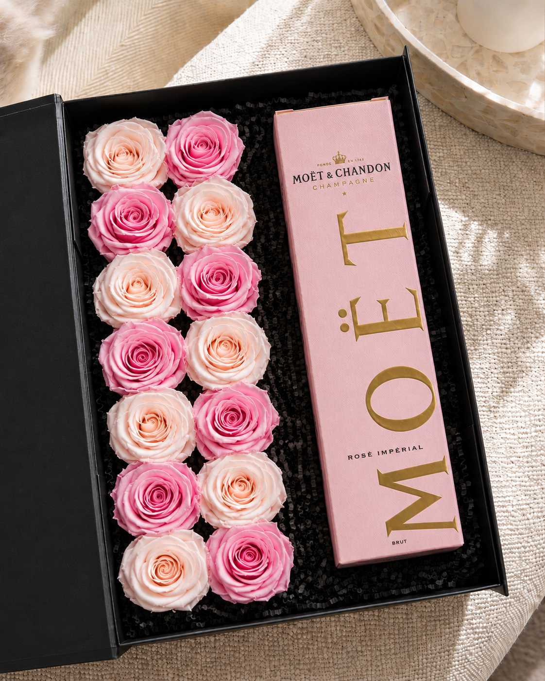 Pink Eternal Rose & Liquor Gift Box